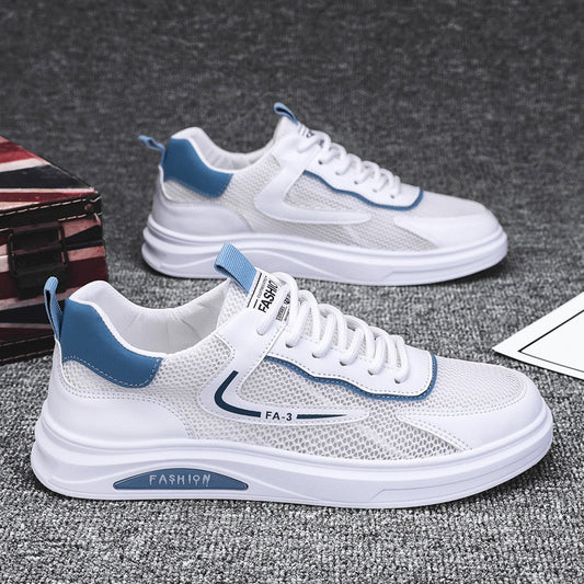 Sneakers femme blanches à empiècements mesh – Style respirant & tendance