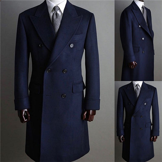 Manteau italien Navy – Élégance virile, puissance assumée