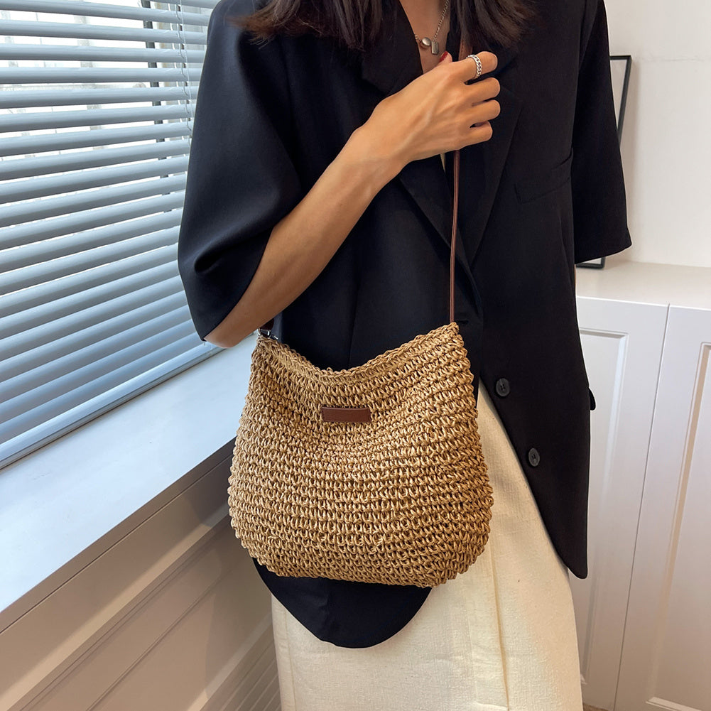 Sac Fourre-Tout Bohème en Paille – Style Plage Chic & Tendance