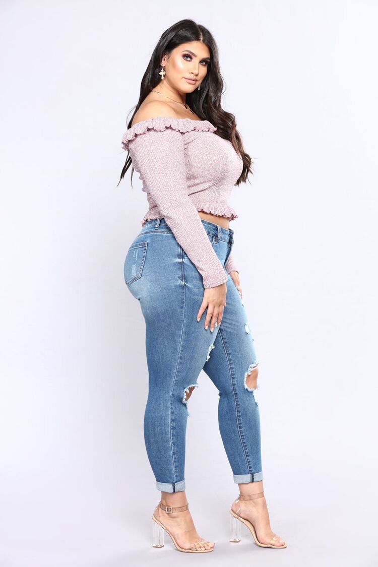 Jean Grande Taille Femme – Effet Destroy & Confort Stretch
