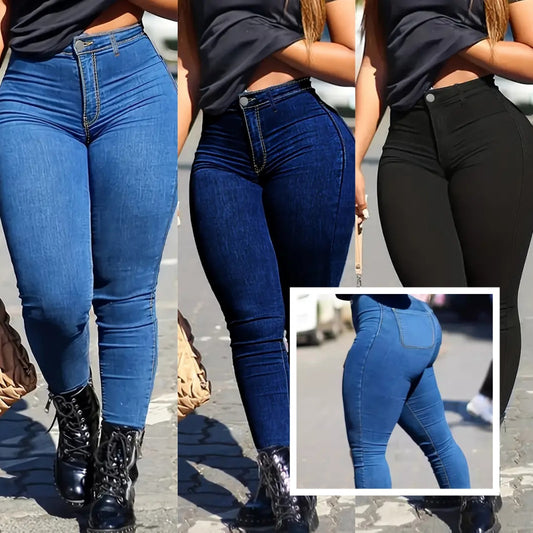 Jean Taille Haute Push Up – Effet Galbant & Sexy