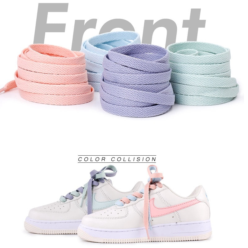 Lacets colorés pastel – Accessoire mode sneakers tendance TikTok