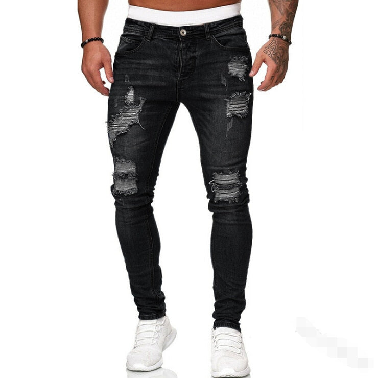 Jeans Déchirés Bleu Clair – Style Skinny, Confort Optimal | TendanceXpress
