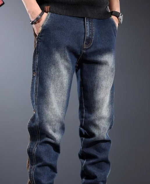 Jean Patchwork Homme – Style Streetwear Décontracté et Tendance