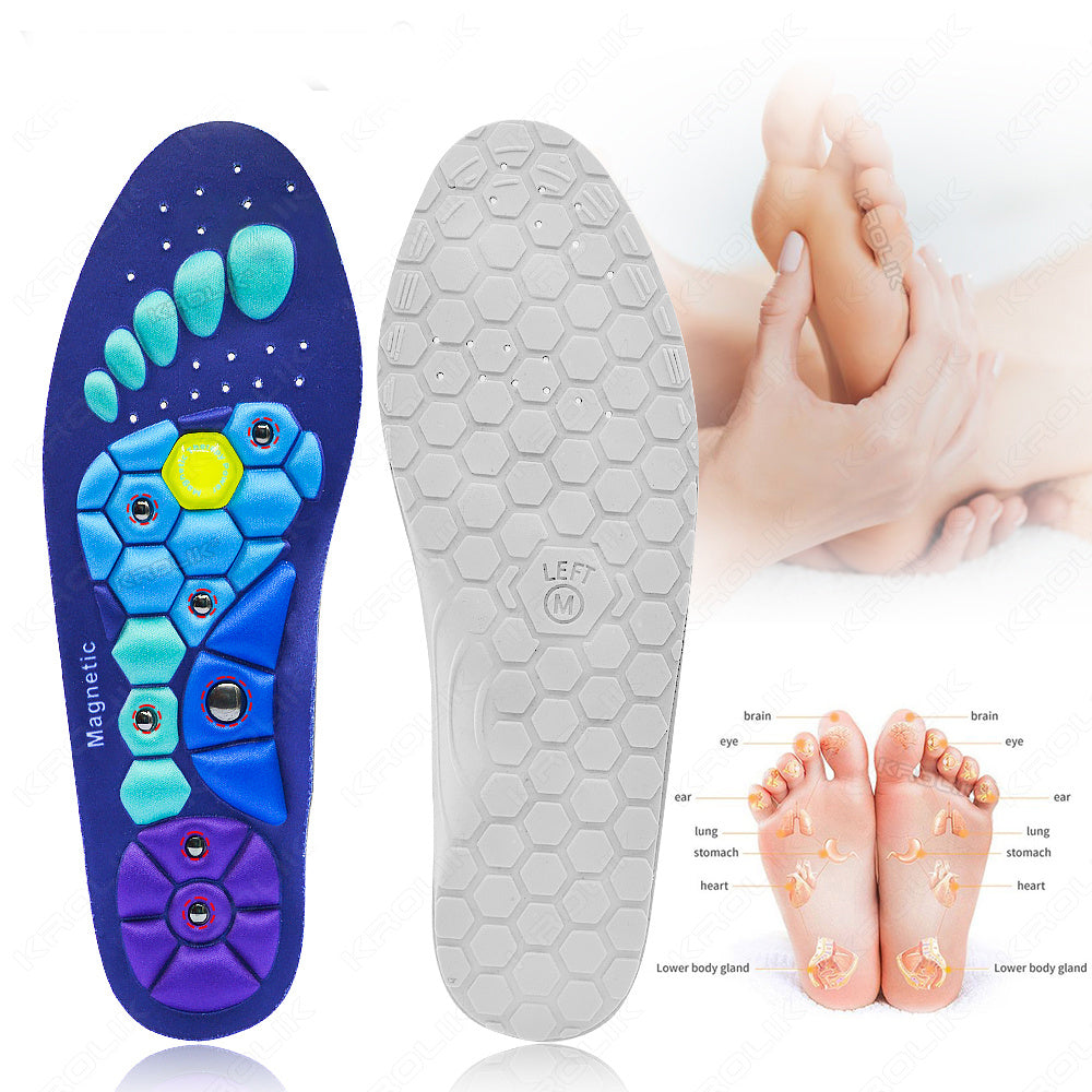Semelles Magnétiques Réflexologie – Massage Pieds, Circulation Sanguine & Soulagement Douleurs