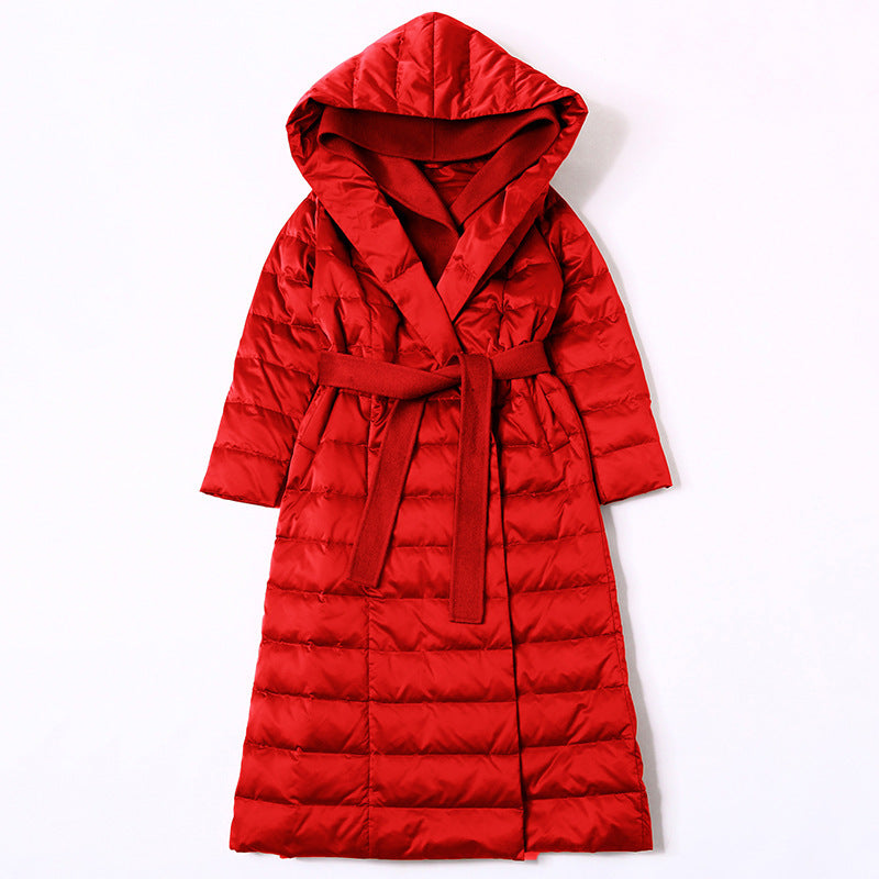 Manteau Long d’Hiver avec Capuche – Élégance et Chaleur