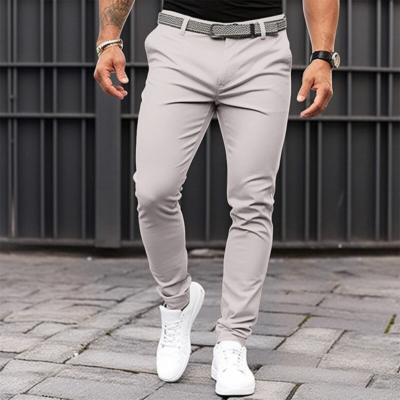 Pantalon Slim Fit Homme – Blanc Élégant