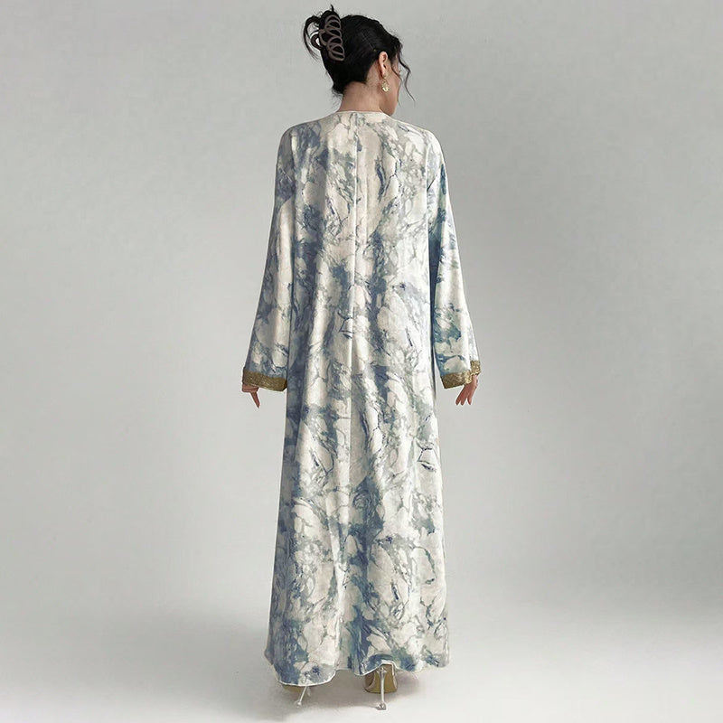 Robe Caftan Luxe Brodée à la Main – Élégance Orientale Intemporelle