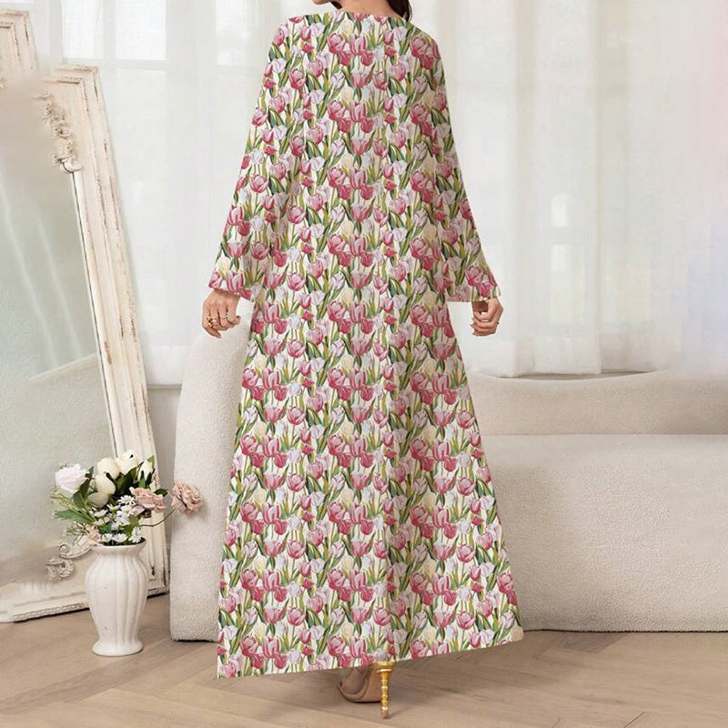 Robe Caftan Luxe Brodée à la Main – Élégance Orientale Intemporelle