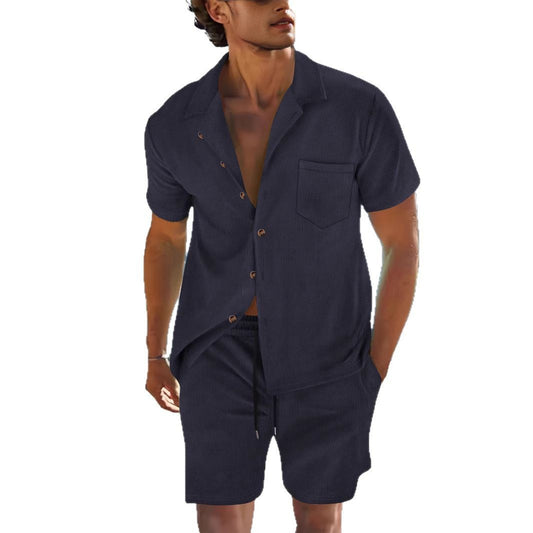 Ensemble Homme Été 2 Pièces – Chemise Boutonnée & Short | Look Bord de Mer 2025
