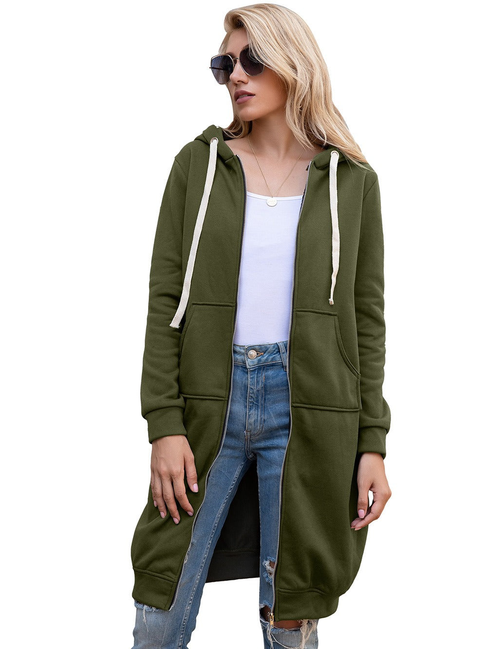 Veste Longue à Capuche Femme – Streetwear Chic & Confort