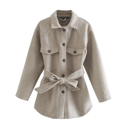 Pairs Belt Veste Ceinturée Femme – Élégance Structurée & Minimalisme Chic