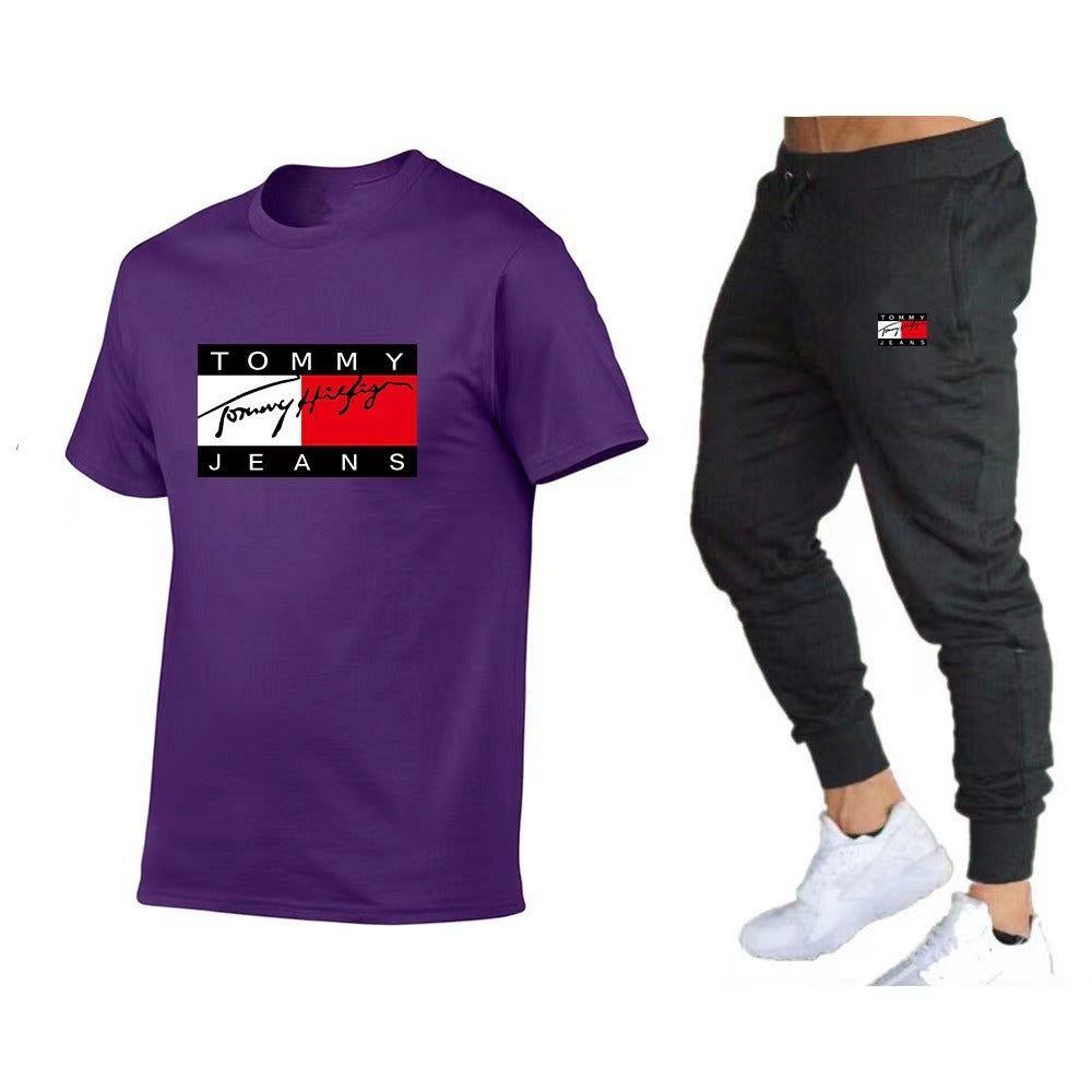 Ensemble décontracté homme – T-shirt + Jogging “Tommy Jeans Style