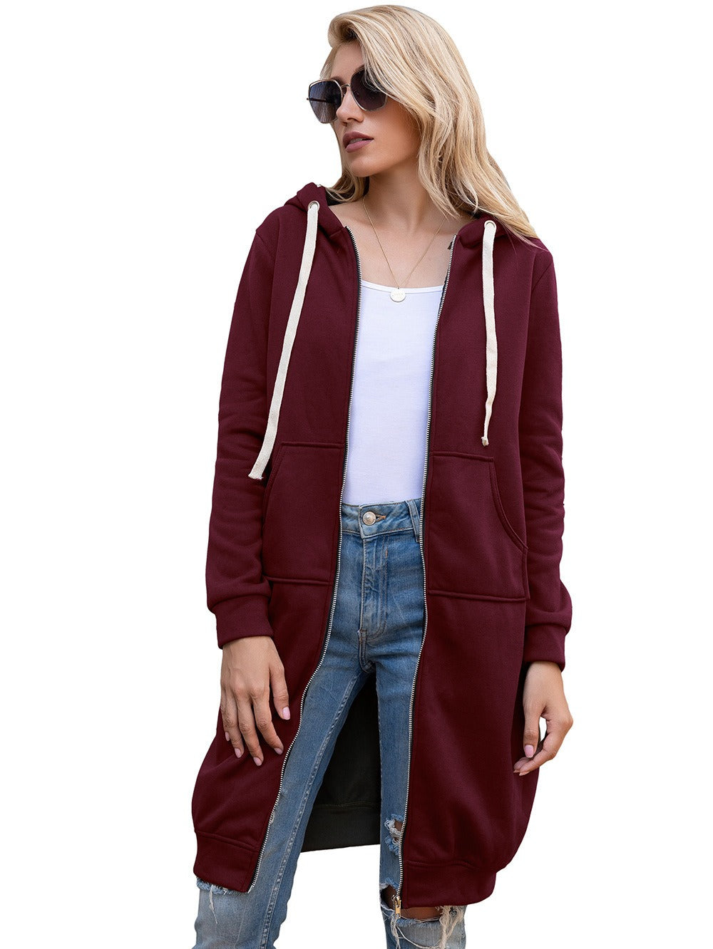 Veste Longue à Capuche Femme – Streetwear Chic & Confort