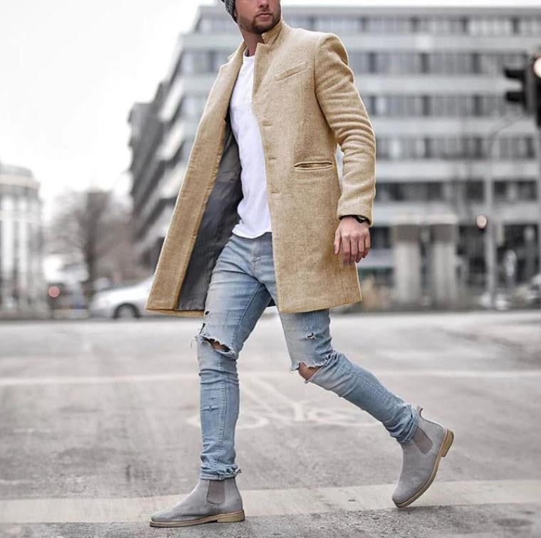 Manteau Long Homme – Élégance Street & Minimalisme Urbain