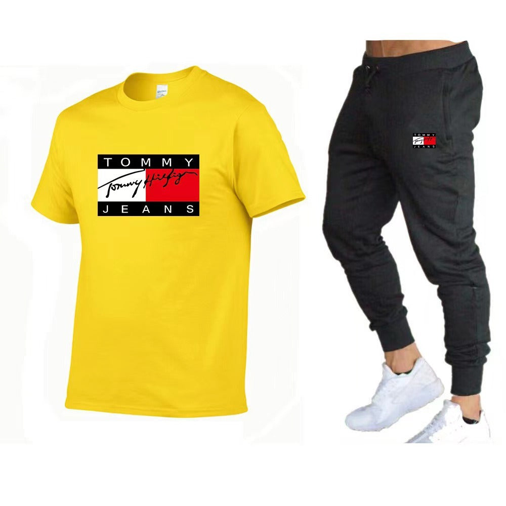 Ensemble décontracté homme – T-shirt + Jogging “Tommy Jeans Style
