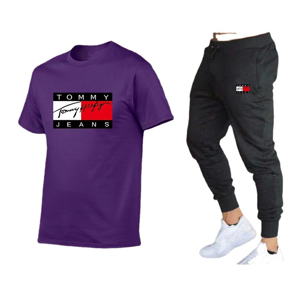 Ensemble décontracté homme – T-shirt + Jogging “Tommy Jeans Style