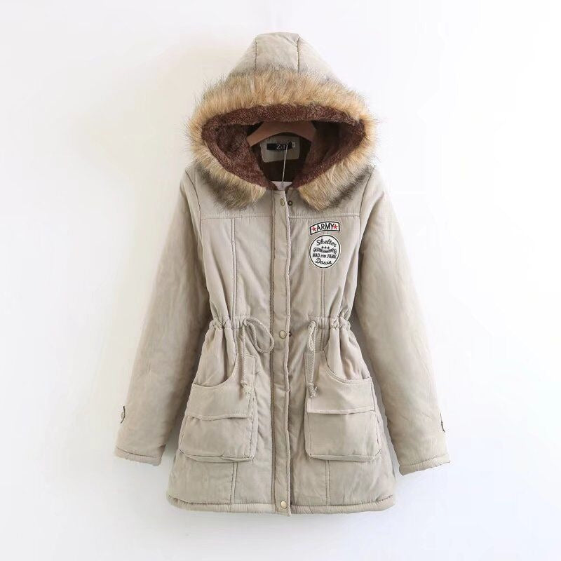Parka d’Hiver Femme Doublée Polaire | Capuche Fourrure Chaude et Élégante – Disponible en Plusieurs Couleurs