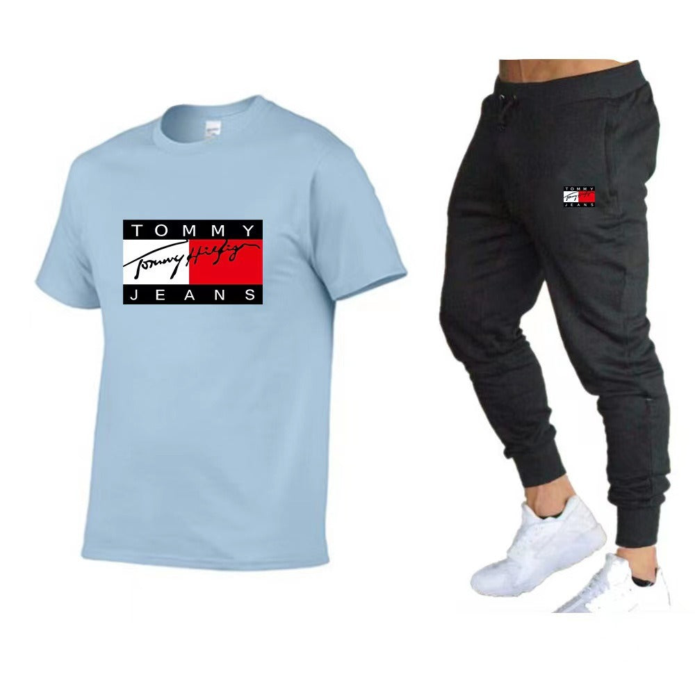 Ensemble décontracté homme – T-shirt + Jogging “Tommy Jeans Style