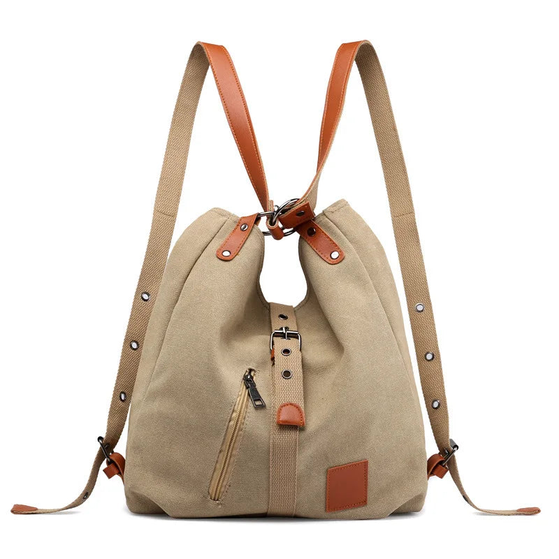Sac à Dos Femme Multifonction en Toile – Grande Capacité Études & Voyages