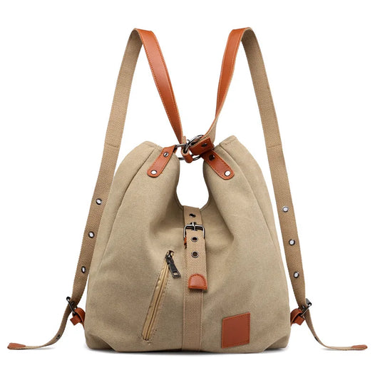 Sac à Dos Femme Multifonction en Toile – Grande Capacité Études & Voyages