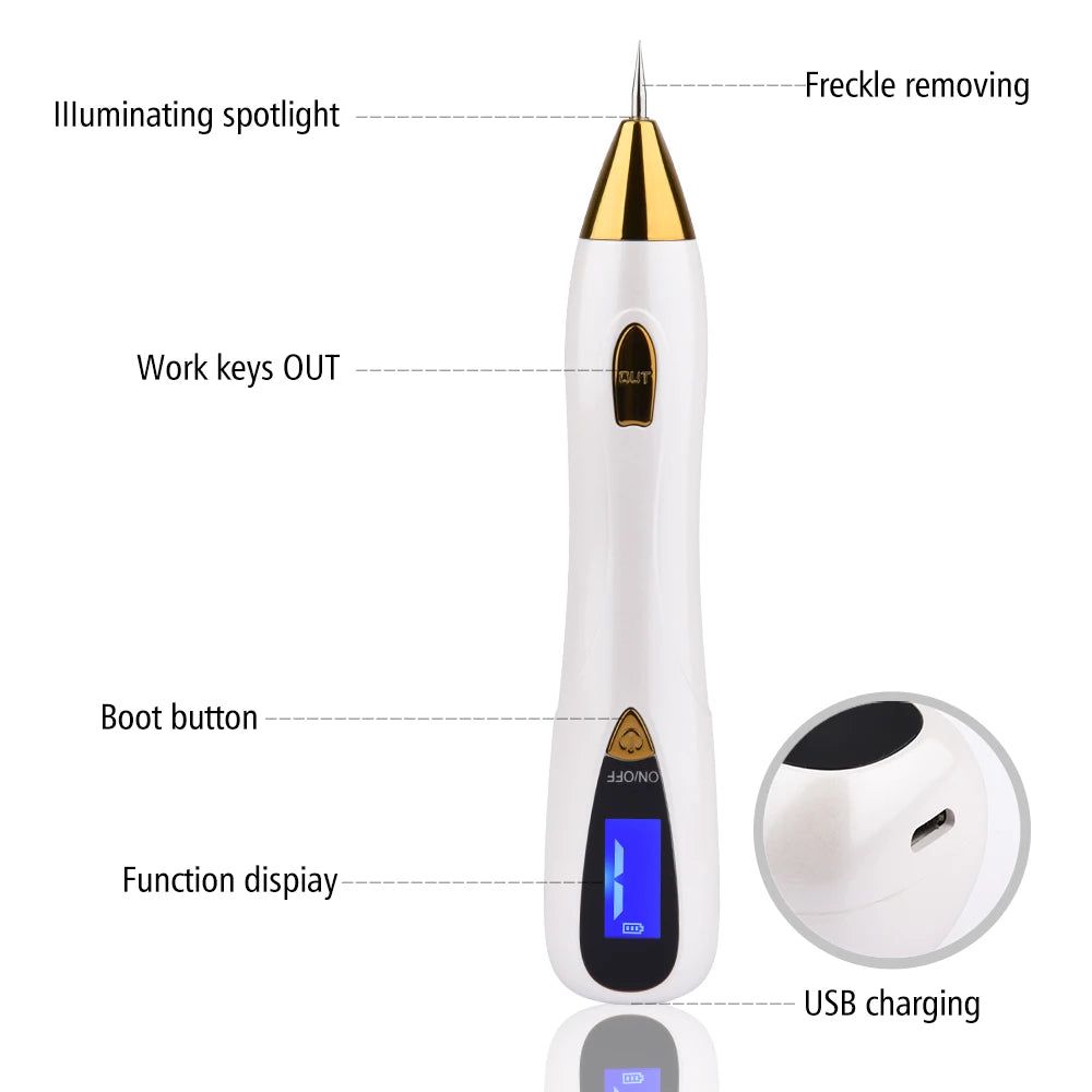 Stylo Laser Esthétique – Élimination des Taches, Grains de Beauté et Tatouages
