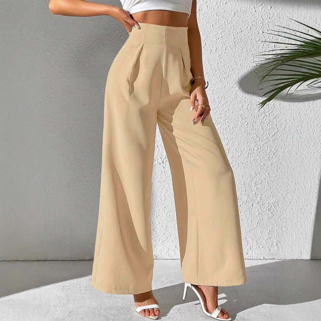 Pantalon Femme Taille Haute Fluide – Chic & Confort Été