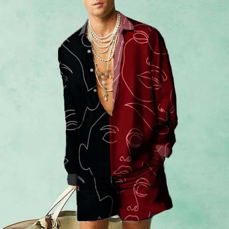 Costume été homme 2 pièces – Chemise fluide imprimée & short assorti | Look stylé vacances 2025