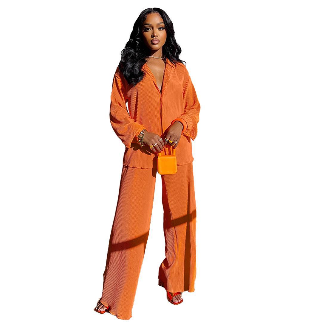 Ensemble Sofly Luxe | Ensemble Femme 2 Pièces Fluide Chic – Chemise & Pantalon Large