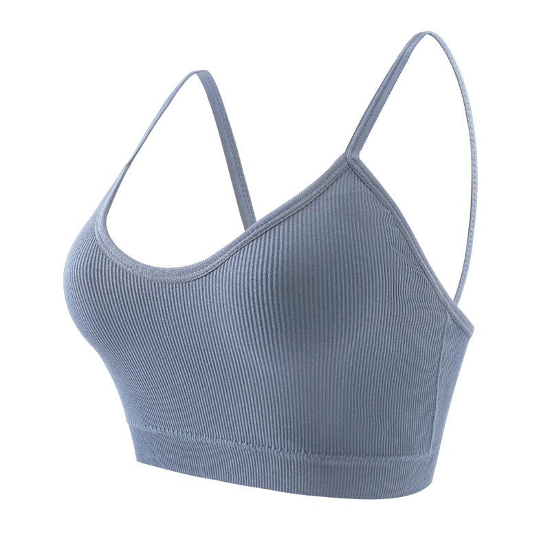 Brassière Femme Côtelée à Bretelles Fines – Confort Ultra & Look Minimal