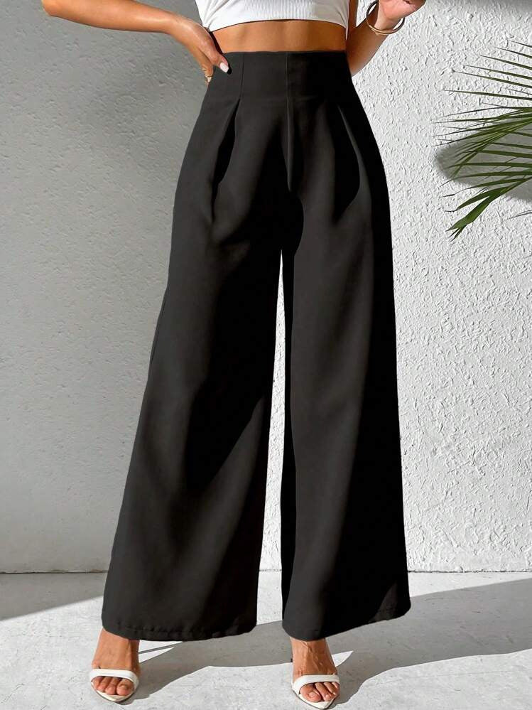 Pantalon Femme Taille Haute Fluide – Chic & Confort Été