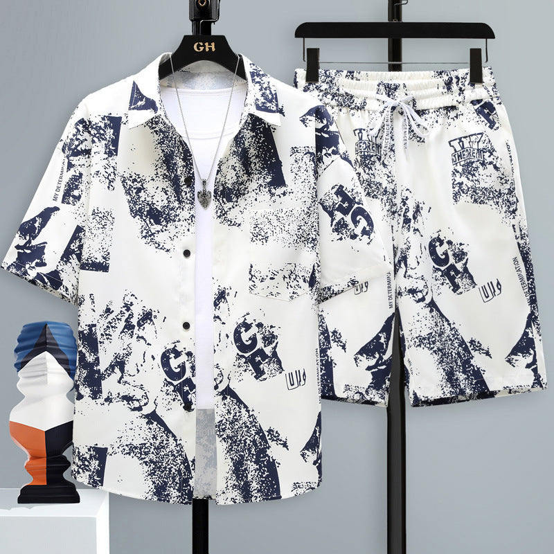 Ensemble 2 Pièces Été Homme – Chemise Loose & Short Élastique | Style Détente Plage Tendance