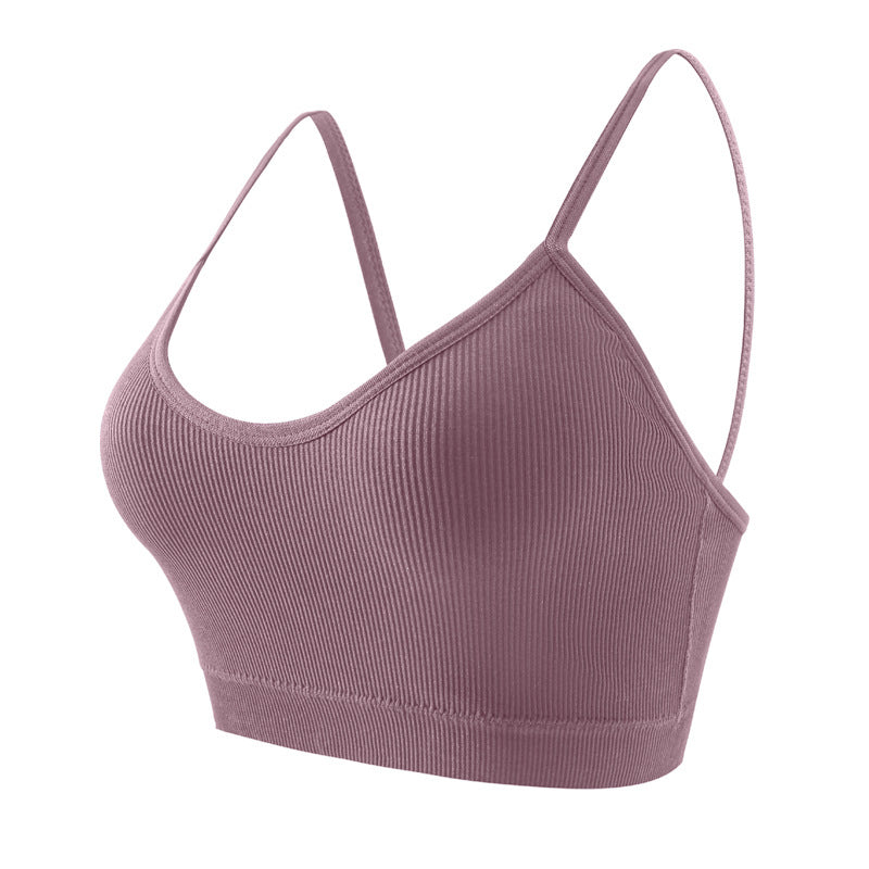 Brassière Femme Côtelée à Bretelles Fines – Confort Ultra & Look Minimal