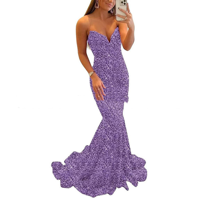 Robe de Soirée Longue à Sequins – Élégance et Glamour pour les Grandes Occasions