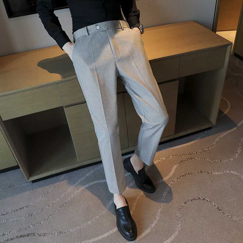Pantalon Décontracté Homme Chic – Taille Élastique, Coupe Ajustée | Look Tendance Minimaliste