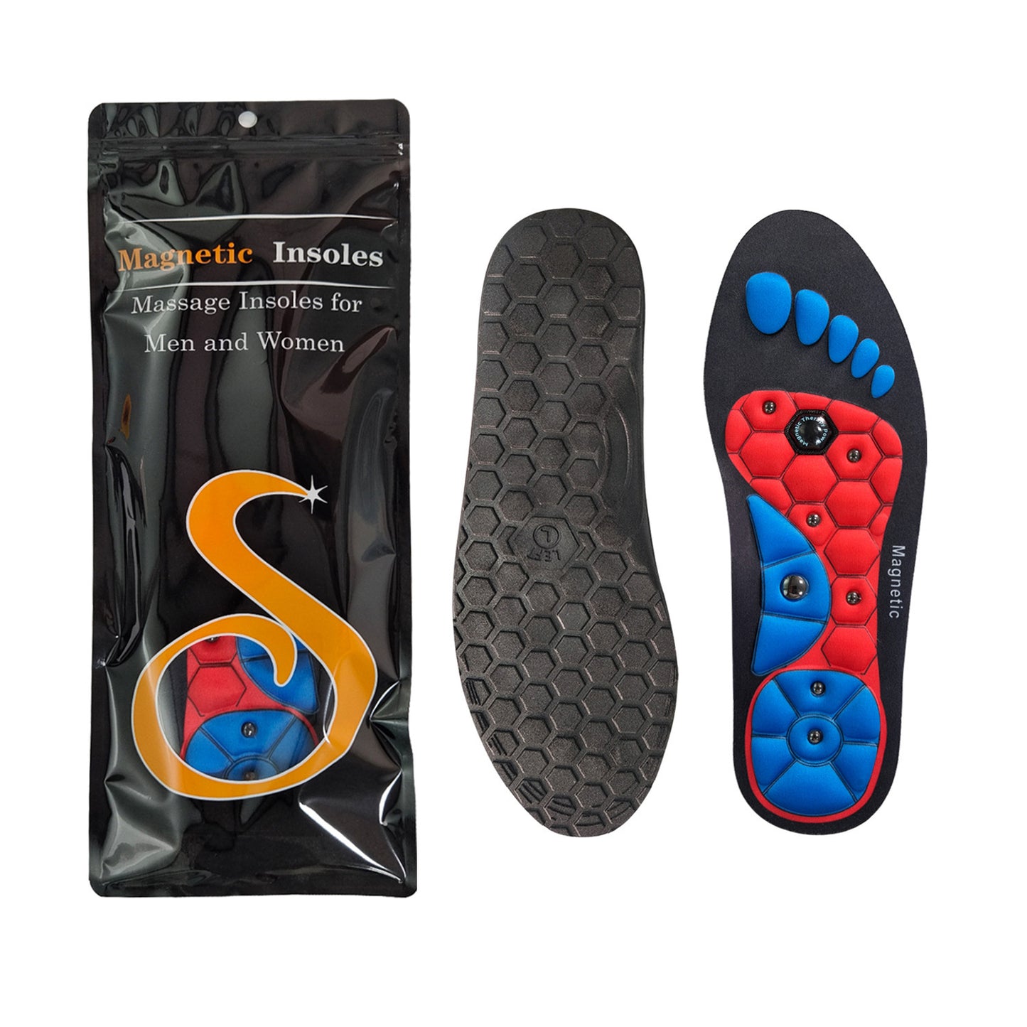 Semelles Magnétiques Réflexologie – Massage Pieds, Circulation Sanguine & Soulagement Douleurs
