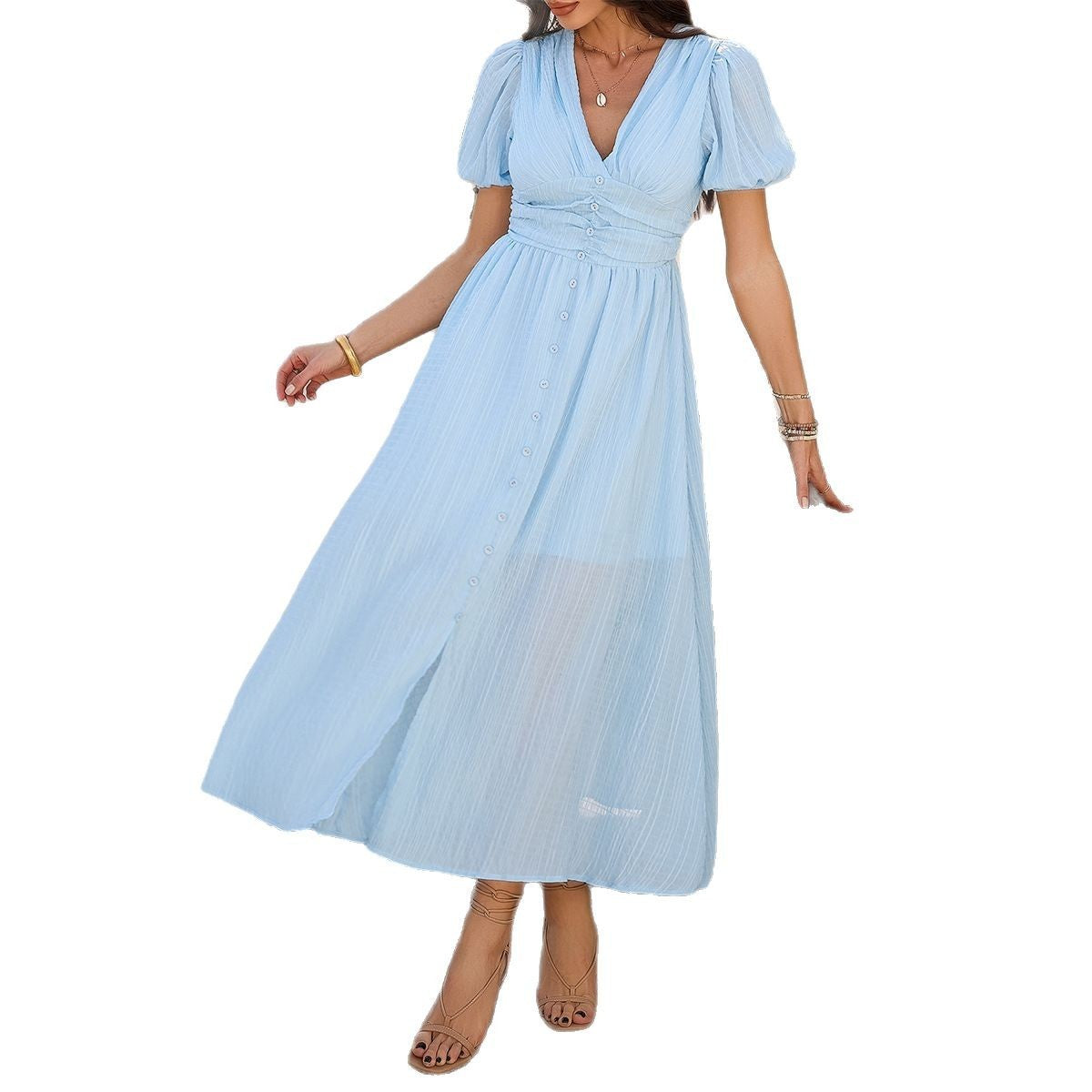 Robe Longue Été Femme – Élégante & Décontractée avec Fente
