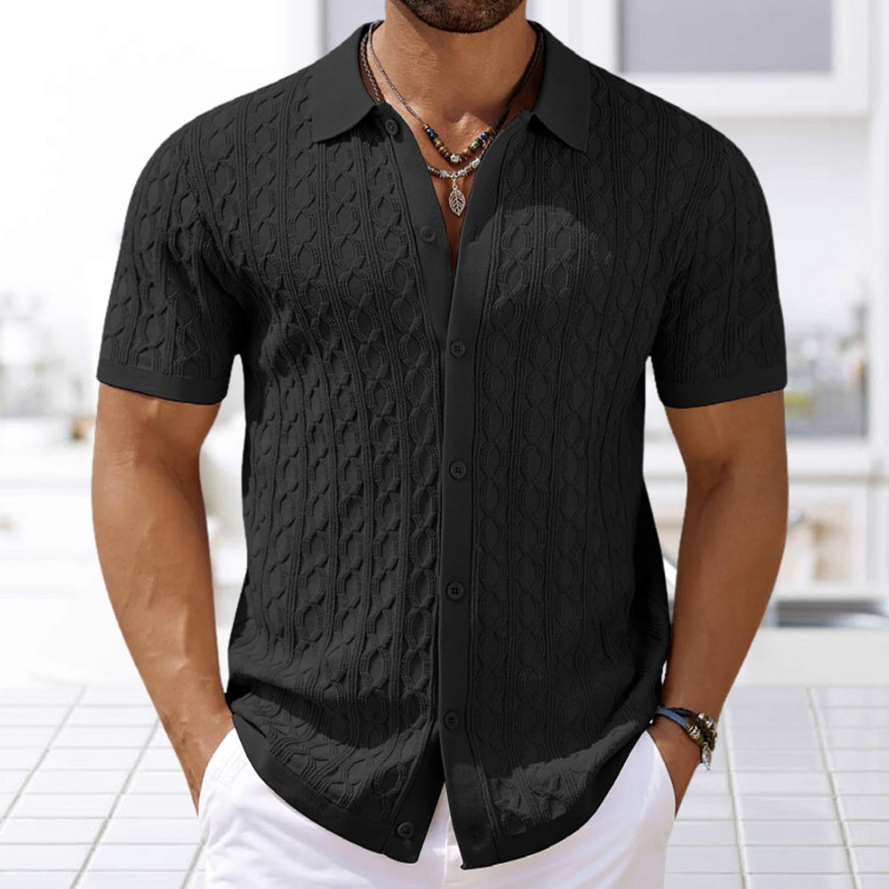 Chemise Tricotée Homme – Élégance Décontractée