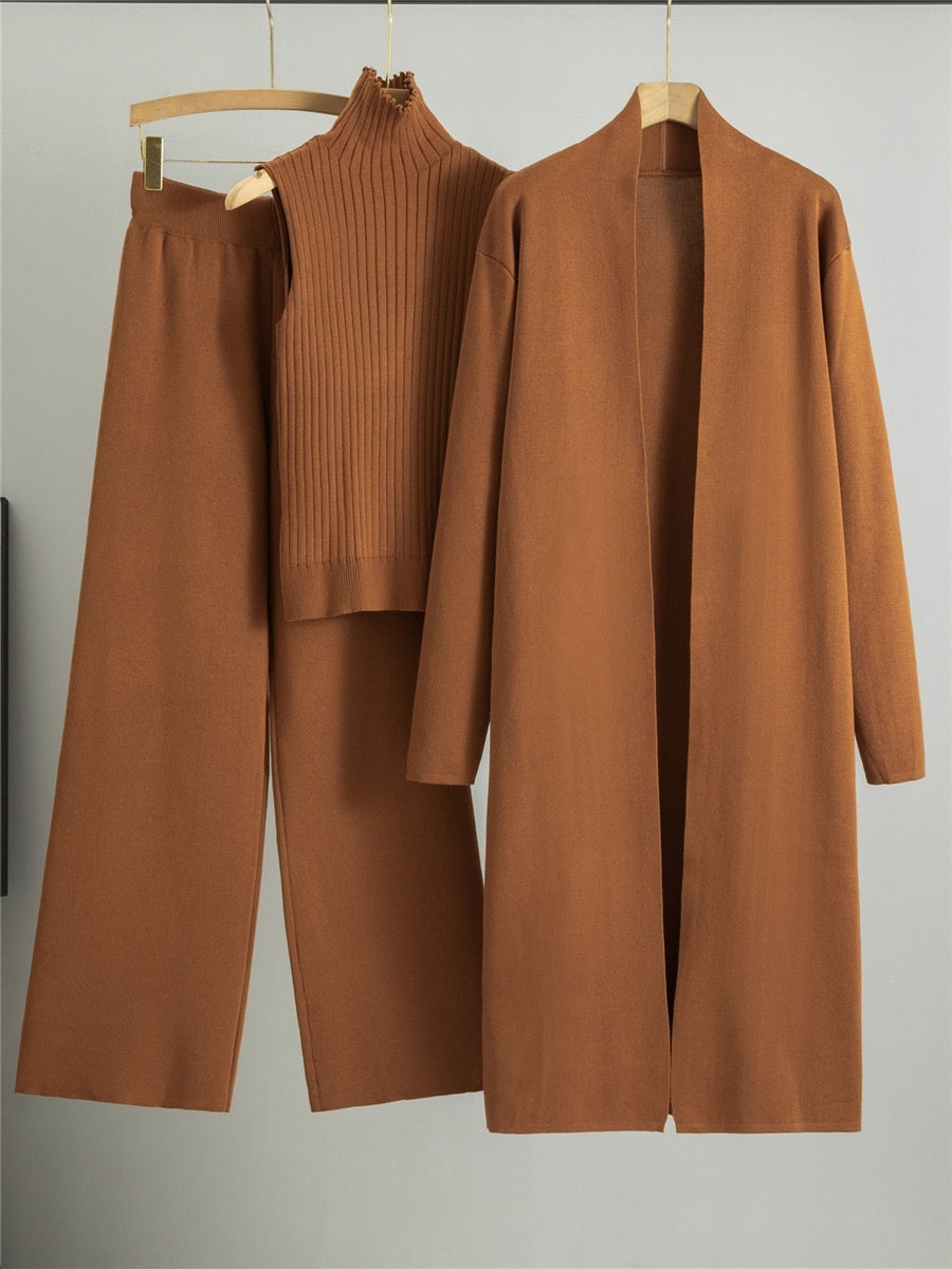 Ensemble 3 Pièces en Tricot – Confort & Élégance au Quotidien