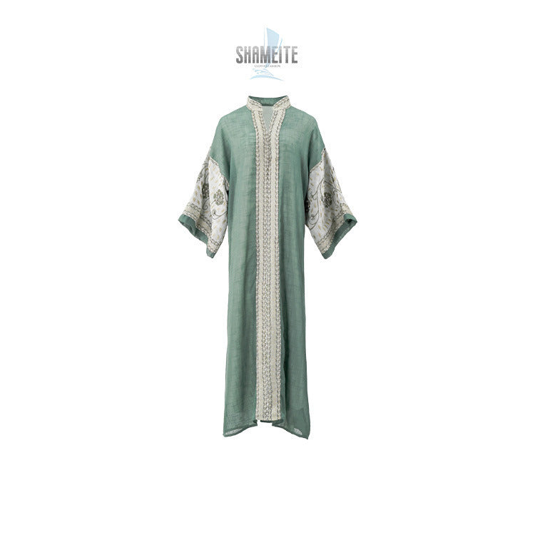 Robe Perlée Ramadan Élégante – Mode Musulmane Chic et Confortable