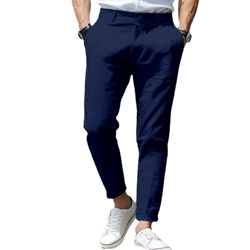 Pantalon Chino Homme Lin – Élégance décontractée | Disponible en plusieurs coloris
