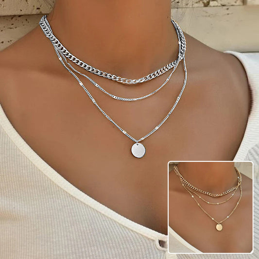 Collier Multi-Rangs Femme – Élégance Dorée & Style Chic