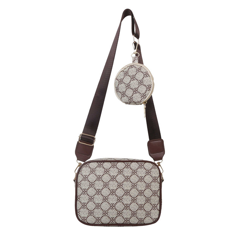 Sac Bandoulière Élégant – Style Luxe Motif Quadrillé