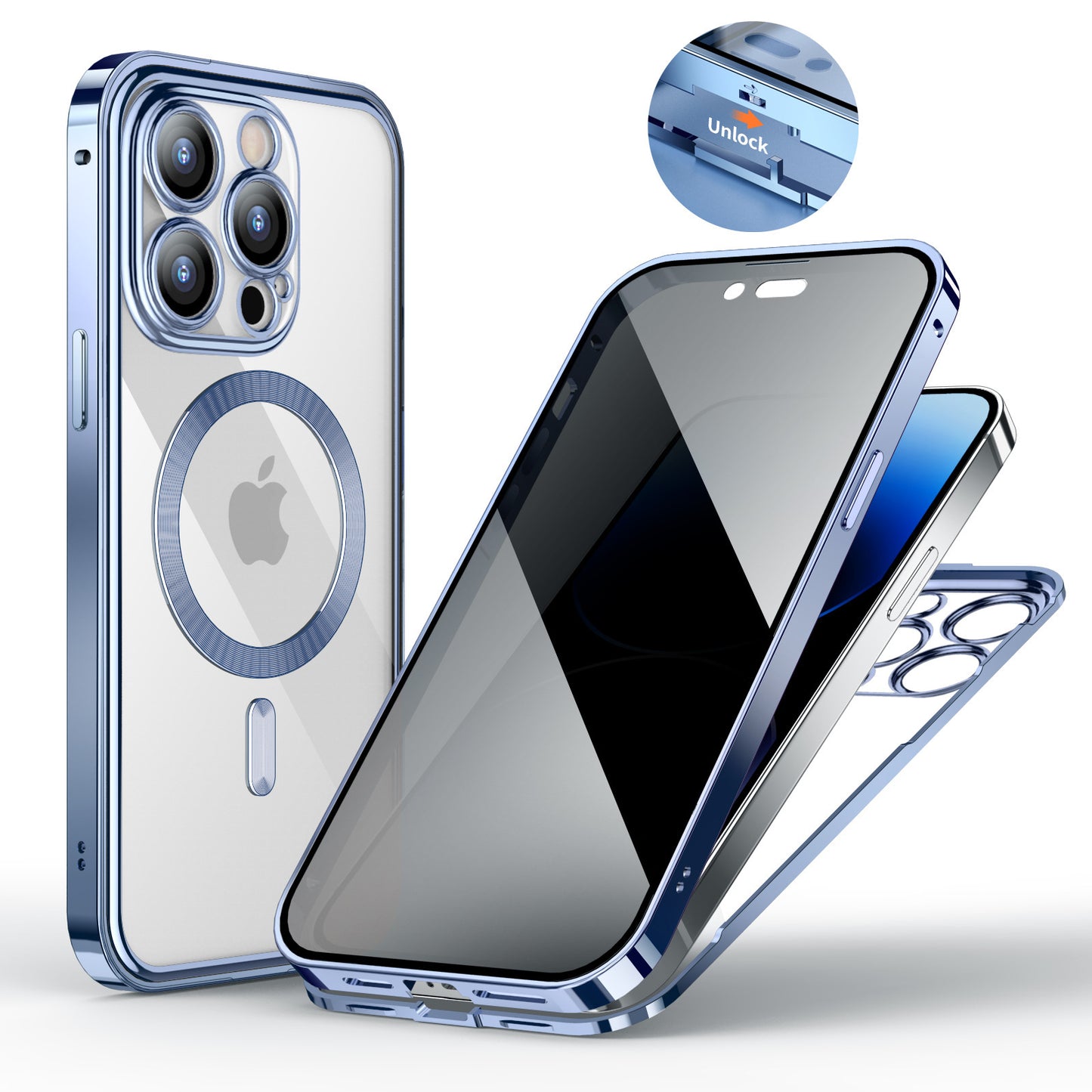 Coque Magnétique Double Face en Verre Trempé – Protection 360°