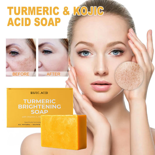 Savon Éclaircissant Curcuma & Acide Kojique – Peau Lumineuse & Unie