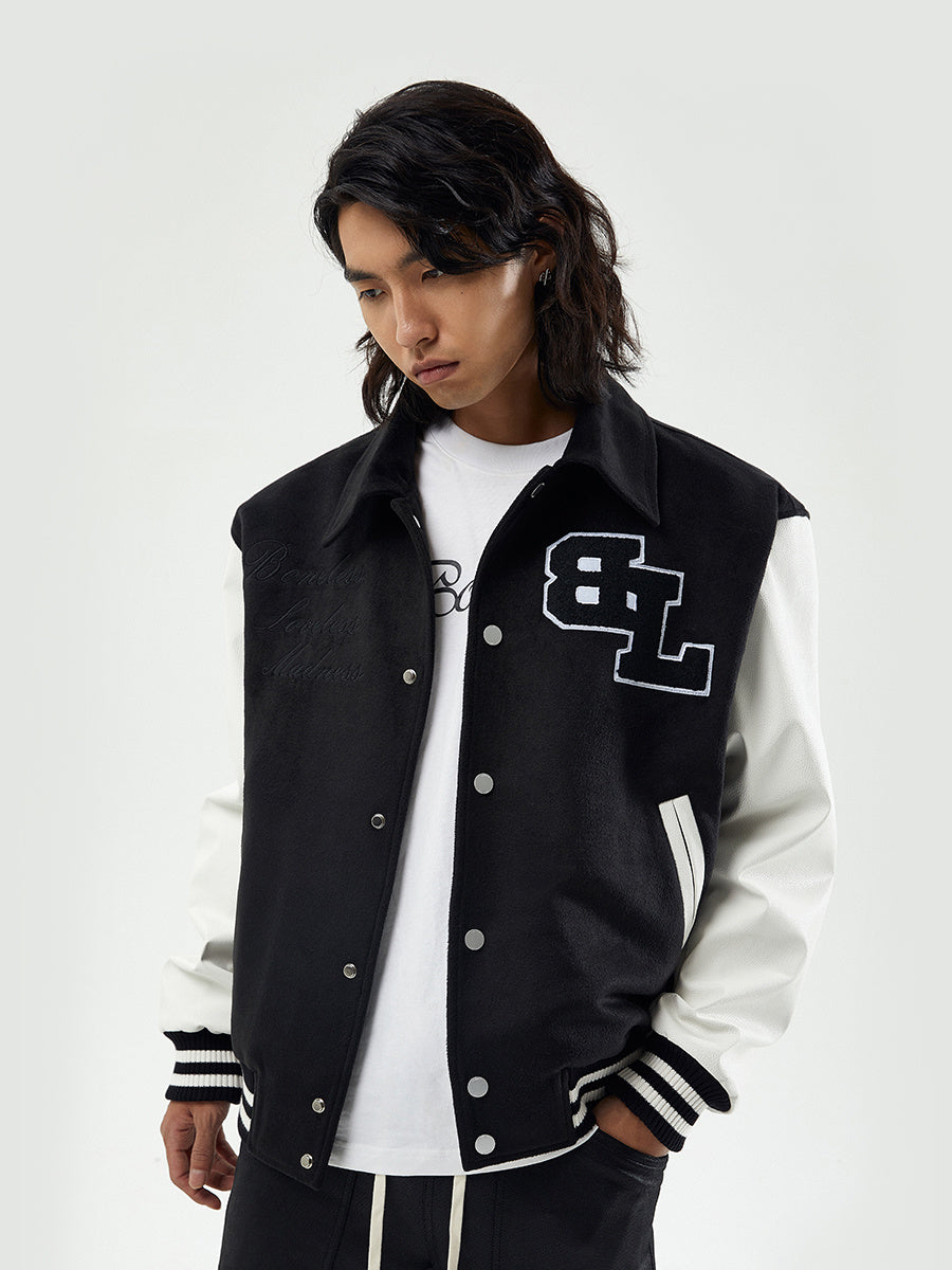 Veste Baseball Varsity Brodée – Style Américain Haut de Gamme