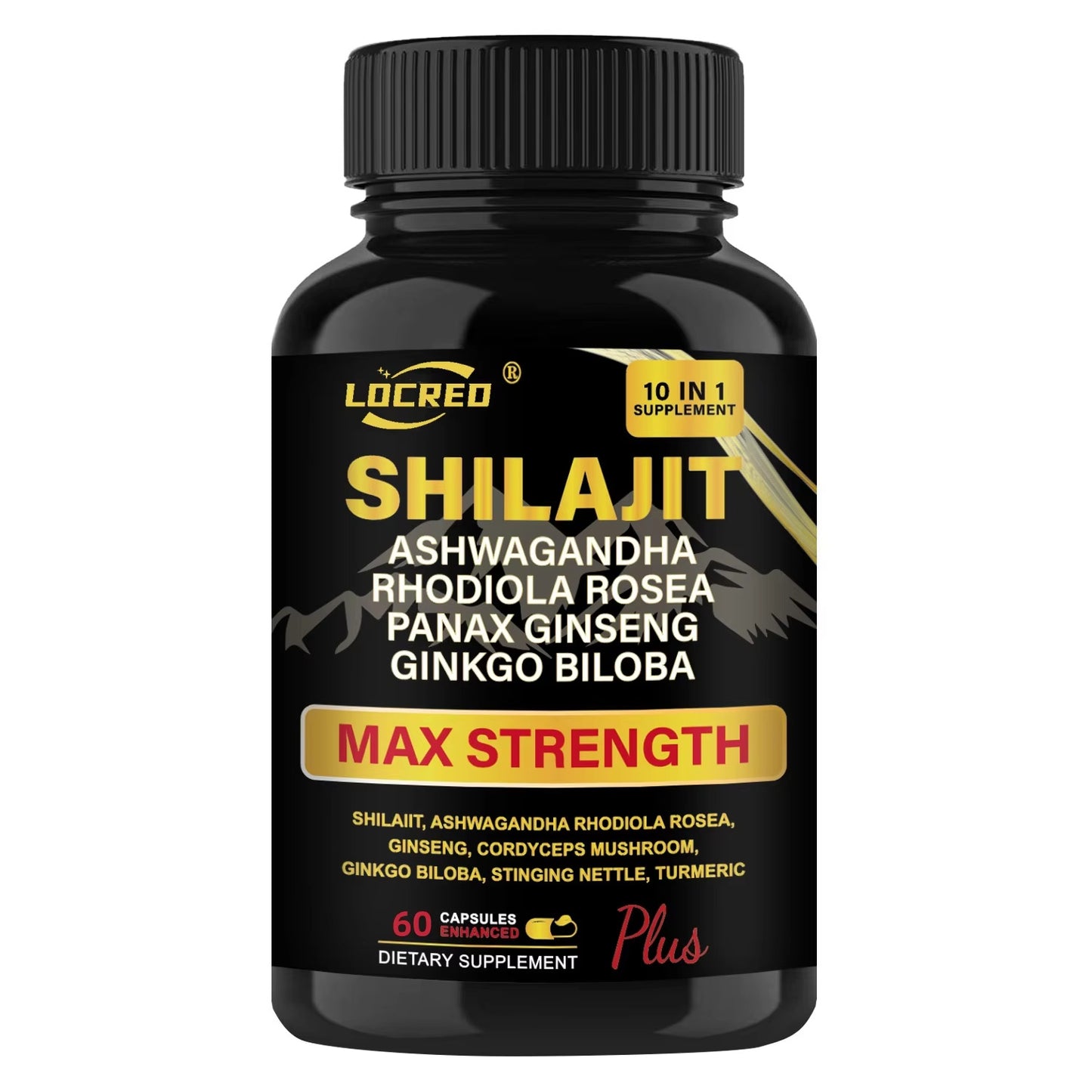 Shilajit & Ashwagandha – Énergie, Vitalité & Bien-être (60 gélules)