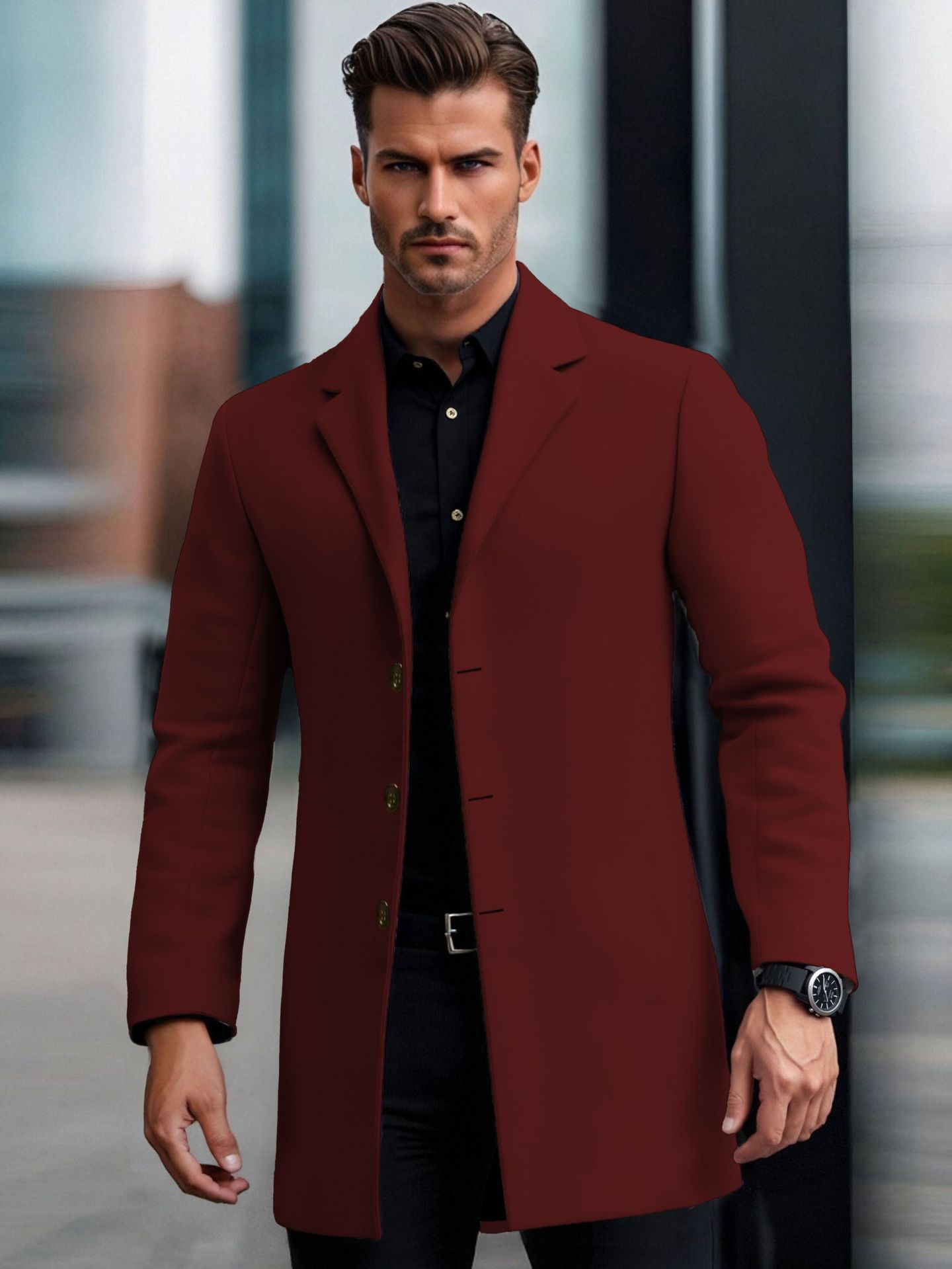Manteau Camel “Prestige” – L’élégance virile