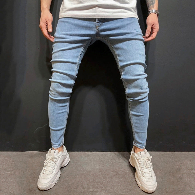 Jean skinny homme stretch – Coupe fuselée délavé clair