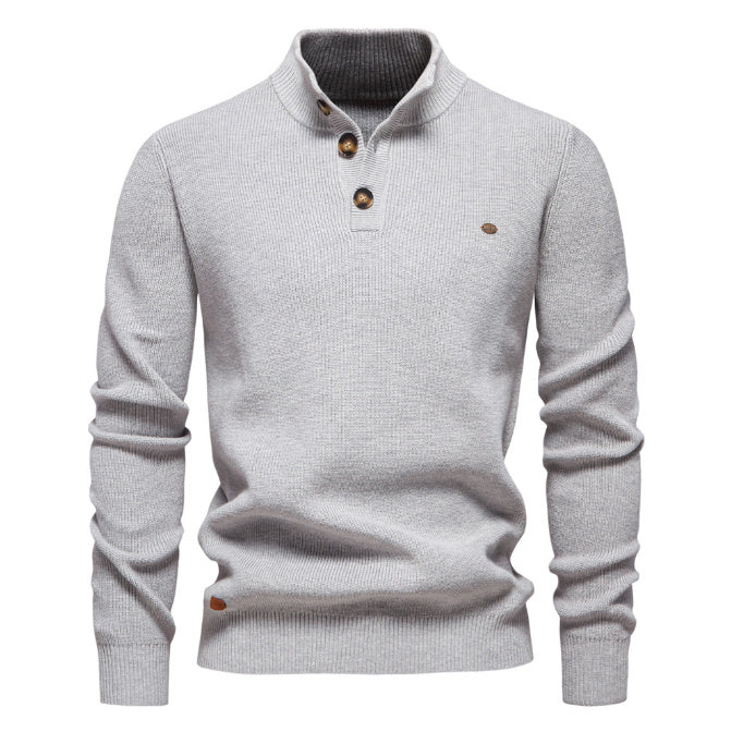 Pull Zippé Col Montant – Style Chic & Confort pour Homme